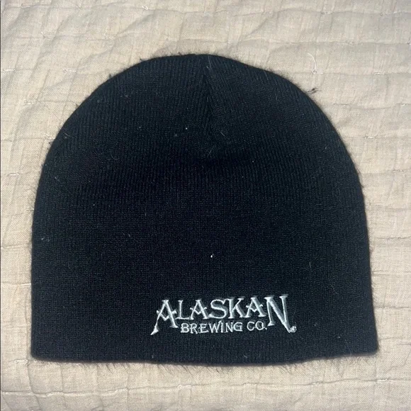 Black Knit Beanie with Alaskan Embroidery - Picture 1 of 2